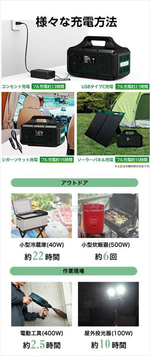 【※法人・施設限定・送料別途】ポータブルパワーステーション / ESPL-1200G【販売単位:1】(cm-488612)(cm