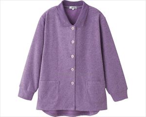 裏起毛斜め釦ホールポロカーディ / 820326-11 M~L パープル(cm-488770)【販売単位:1】 裏起毛斜め釦ホールポロカーディ / 820326-11 M~L パープル(cm-488770)【販売単位:1】