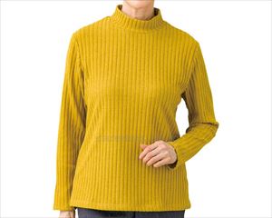 あったかリブTシャツ / 820346-02　L　マスタード【販売単位:1】(cm-488965)(cm-488965)[1枚]