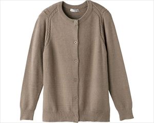 もちもち地柄丸洗いカーディガン / 820354-21　M～L　モカ【販売単位:1】(cm-489053)(cm-489053)