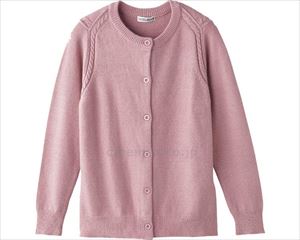もちもち地柄丸洗いカーディガン / 820354-31　M～L　ローズ【販売単位:1】(cm-489054)(cm-489054