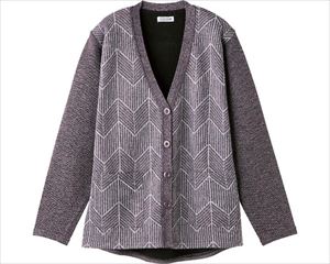 あったからくらくV首カーディガン / 820415-11　M～L　パープル【販売単位:1】(cm-489391)(cm-4893