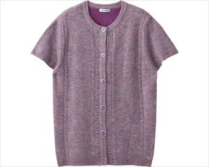 背フリースキャップ袖ベスト / 820422-21　M～L　パープル【販売単位:1】(cm-489420)(cm-489420)