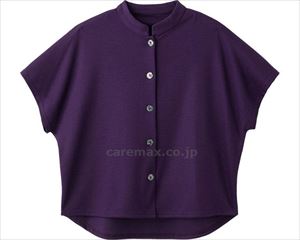 カット後ろ長めスタンド衿ベスト / 820482-11　M～L　パープル【販売単位:1】(cm-489708)(cm-48970