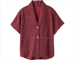 カット後ろ長めドルマン袖ベスト / 820483-11　M～L　ワイン【販売単位:1】(cm-489711)(cm-489711