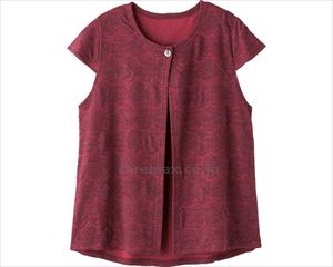 カットワンボタントッパーベスト / 820484-11　M～L　ワイン【販売単位:1】(cm-489714)(cm-489714