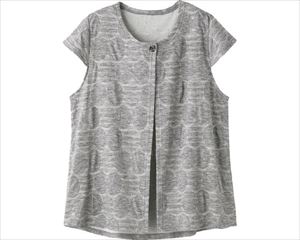 カットワンボタントッパーベスト / 820484-21　M～L　グレー【販売単位:1】(cm-489715)(cm-489715