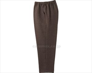 裏起毛小格子フリーパンツ / 820490-03　股下55cm　LL　ブラウン【販売単位:1】(cm-489796)(cm-48