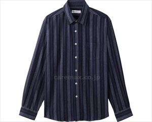 伸縮カフス起毛シャツ / 820506-12　L　ネイビー【販売単位:1】(cm-489933)(cm-489933)[1枚]