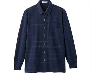 裏起毛ワンタッチテープニットシャツ / 820524-11　M　ネイビー【販売単位:1】(cm-490048)(cm-49004