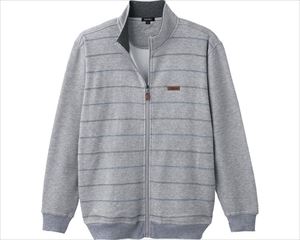裏起毛フルジップジャケット / 820544-02　L　グレー【販売単位:1】(cm-490210)(cm-490210)[1枚