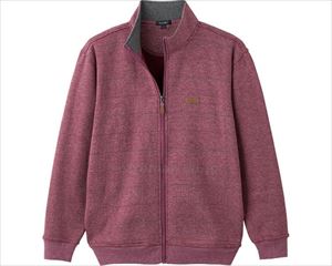 裏起毛フルジップジャケット / 820544-13　LL　ワイン【販売単位:1】(cm-490214)(cm-490214)[1