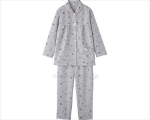大きめボタンキルトパジャマ / 800121-11　M　グレー【販売単位:1】(cm-490608)(cm-490608)[1枚