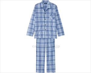 ワンタッチパジャマ / 800108-02　L　ブルー【販売単位:1】(cm-490860)(cm-490860)[1枚]