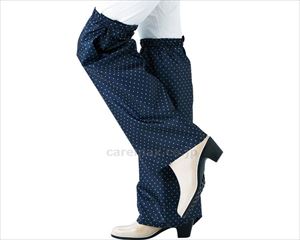 サッと履ける雨よけレッグカバー / ネイビードット（プリント柄）　1足組【販売単位:1】(cm-491345)(cm-49134