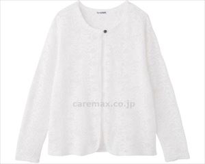 1釦レーストッパーカーディ / 820719-01 M～L オフ(cm-495530)[枚]