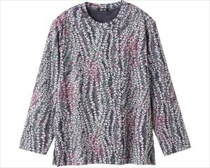 京染めチリメンTシャツ / 820777-01 M～L グレー(cm-495866)[枚]
