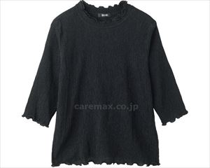 7分袖テンセル楊柳Tシャツ / 820122-63 LL ブラック(cm-495901)[枚]