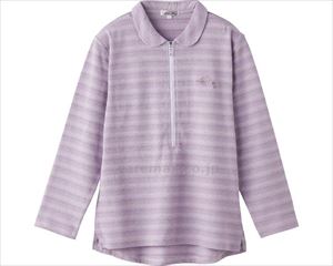 ロングファスナーポロシャツ / 820621-41 M～L パープル(cm-495961)[枚]