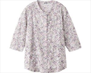 カット7分袖マグネット釦カーディガン（指先ストレッチ） / 820626-01 M～L ローズ(cm-496054)[枚]
