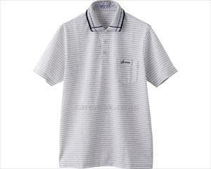 綿混半袖ポロシャツ / 820843-01 M グレー(cm-496694)[枚]