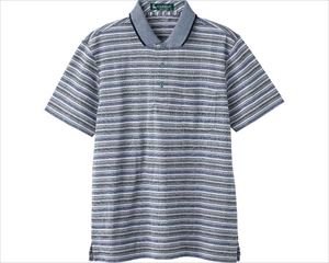 麻混半袖ポロシャツ / 820844-22 L ネイビー(cm-496709)[]