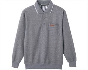 ポロ衿トレーナー / 820880-12 L チャコール(cm-496992)[枚]