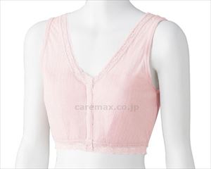 シルク混前開きホックハーフトップ / 800224-01 M ピンク(cm-497317)[枚]