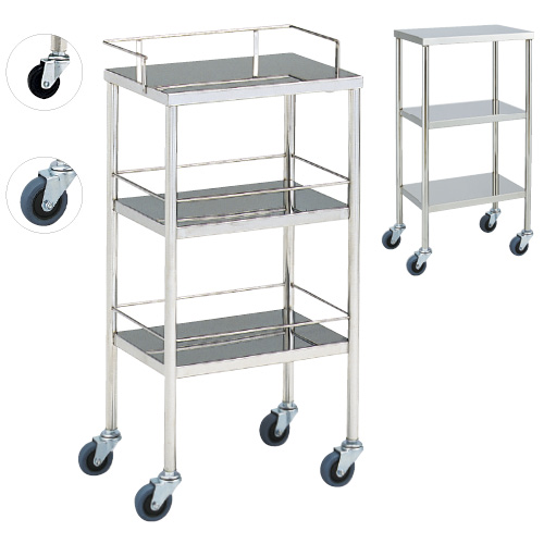 器械台三段手摺なし（φ５０ｍｍ） MY-1018A(450X300X820 ｷｶｲﾀﾞｲ(01-2245-07)【松吉医科器械】