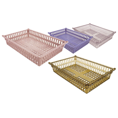 プラスチックバスケット PB64-10 ﾌﾟﾗｽﾁｯｸﾊﾞｽｹｯﾄ ブルー(01-2547-03-02)【サカセ化学工業】[1枚