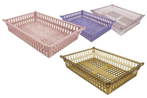 プラスチックバスケットPB64-10 ﾌﾟﾗｽﾁｯｸﾊﾞｽｹｯﾄ ニュートラル(サカセ化学工業)(01-2547-03-04)【