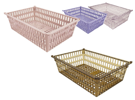 プラスチックバスケットPB64-17 ﾌﾟﾗｽﾁｯｸﾊﾞｽｹｯﾄ ニュートラル(サカセ化学工業)(01-2547-06-04)【