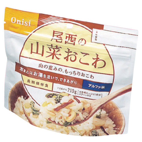 アルファ米・山菜おこわ（賞味期限５年 ｱﾙﾌｧﾏｲ･ｻﾝｻｲｵｺﾜ(01-6218-05)2152(100G･1ｼｮｸ)50ﾌｸﾛ