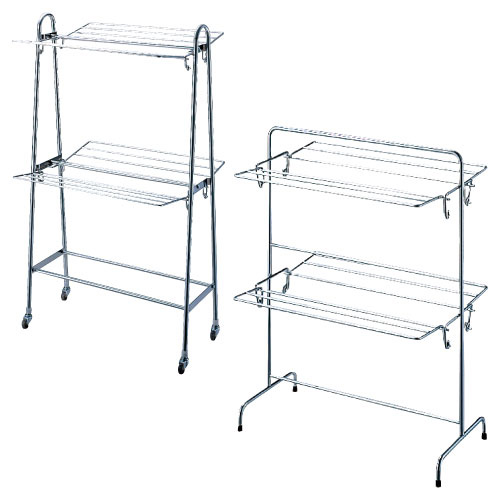 タオル掛 12枚干し タオルカケ12マイボシ 6WHS-CR(スチールクロームメッキ)【1台単位】(02-2646-01)