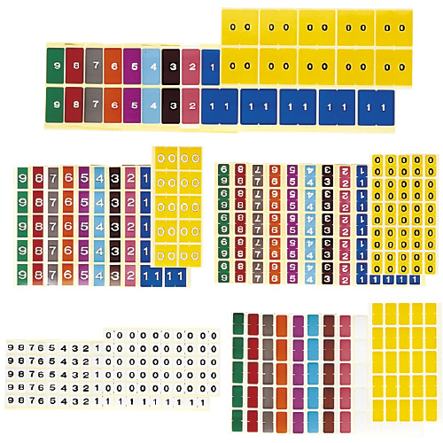 カルテナンバーラベル KS-756(15X30MM)250ｲﾘ ｶﾙﾃﾅﾝﾊﾞｰﾗﾍﾞﾙ 水色(SB)(02-2895-03-0