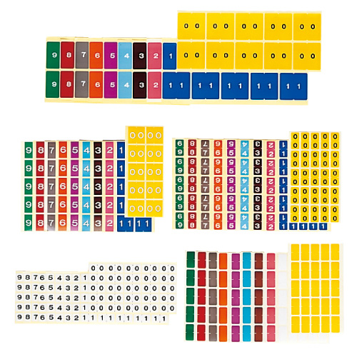 カルテナンバーラベル KS-757(15X30MM)250ｲﾘ ｶﾙﾃﾅﾝﾊﾞｰﾗﾍﾞﾙ 番号指定：４(02-2895-04-0