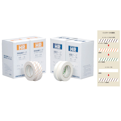 ＨＰ滅菌テープ（１２巻入） AC-19(19MMX55M) HPﾒｯｷﾝﾃｰﾌﾟ(12ｶﾝｲﾘ)(03-2782-00)【イワツ