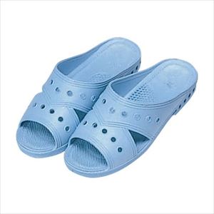 手術室用スリッパ（ナース用） L (24CM) ブルー・無地L(24.0cm)ブルー・無地【三興化学工業】FALSE(03-33