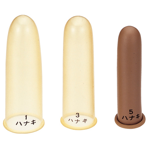 ハナキ指サック家庭用（細短）Ｎｏ．６ K-6(ｱﾒｲﾛ)20ﾎﾟﾝｲﾘ ﾕﾋﾞｻｯｸｶﾃｲﾖｳ(ﾎｿﾀﾝ)6(07-2560-0