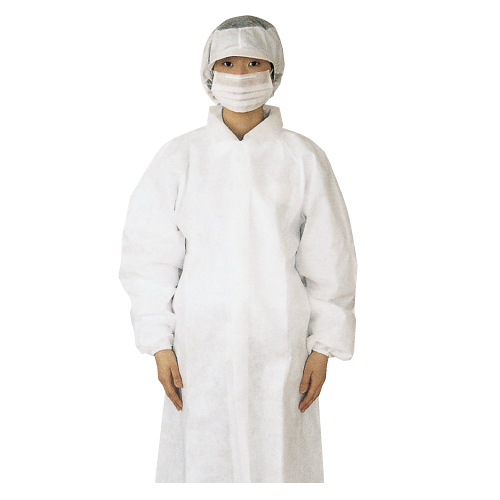 不織布白衣 FG-300(L)50ﾏｲｲﾘﾌｼｮｸﾌﾊｸｲ(07-4750-02)