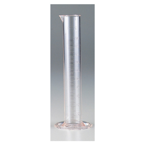 メスシリンダー（ＭＳ樹脂製）透明 200ML(1005) ﾒｽｼﾘﾝﾀﾞｰ(08-2535-05)【サンプラテック】[1本単位]