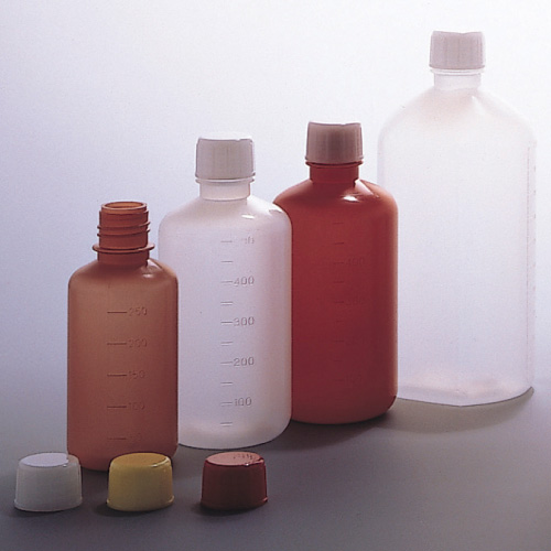 投薬瓶広ボトル白（未滅菌） ﾋﾛﾎﾞﾄﾙｼﾛ(ﾐﾒｯｷﾝ)(08-2941-03)1000CC(50ﾎﾟﾝｲﾘ)キャップ：黄 キャップ：黄