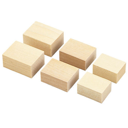 木製ブロック(小) モクセイブロック(ショウ)(10-2650-13)24X17X12MM(100コイリ)【1箱単位】