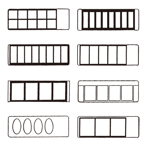 スライドグラス(細菌検査用)10分画 スライドグラス(10-2765-01)5310 (100マイ)