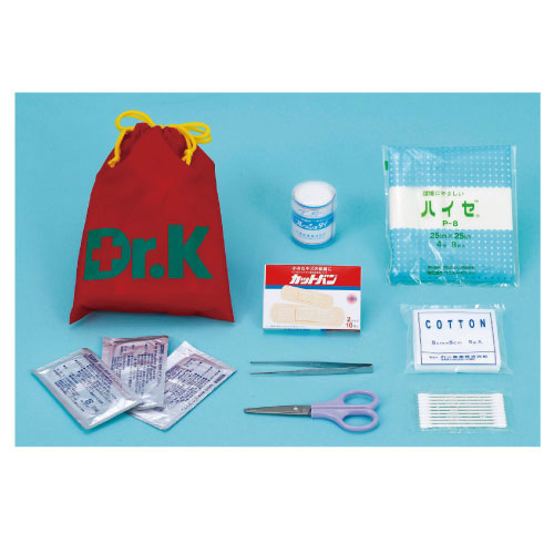救急セットＤｒ．Ｋ（巾着型） 9100 ｷｭｳｷｭｳｾｯﾄDrKｷﾝﾁｬｸｾｲ(10-5075-01)【東京都葛飾福祉工場】[1個単位]