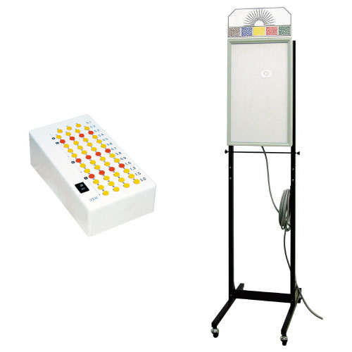 電光投影式視力検査器 壁掛式・３ｍ用 ﾃﾞﾝｺｳｼﾘｮｸｹﾝｻｷｶﾍﾞｶｹ3M(19-2330-03)SK-80B-3(8ﾎｳｺ