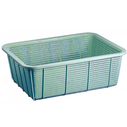 角カゴ（深型）小 01-117-03(ｸﾞﾘｰﾝ) ｶｸｶｺﾞ(ﾌｶｶﾞﾀ)ｼｮｳ(19-3800-02)【積水テクノ成型】[1