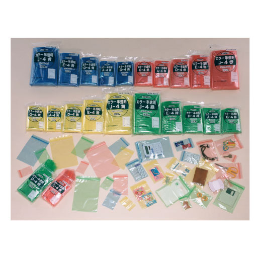 ユニパックカラー半透明 E-4(200ﾏｲｲﾘ) ﾕﾆﾊﾟｯｸｶﾗｰﾊﾝﾄｳﾒｲ 緑(19-7360-04-04)【生産日本社】