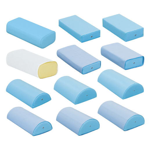 カラー診察用半円マクラ（特大） TB-77C-04 ﾊﾝｴﾝﾏｸﾗ(ﾄｸﾀﾞｲ) ビニルレザーライトグリーン(20-3789-0