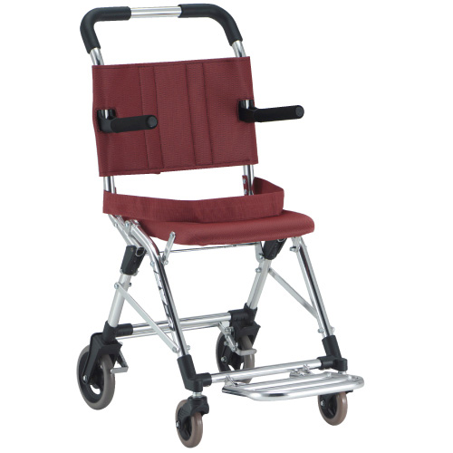 コンパクト車いす ｺﾝﾊﾟｸﾄｸﾙﾏｲｽ(20-5905-00)MV-2レッド レッド